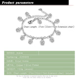 Classic Full Crown 925 Sterling Silver Anklet For Women