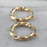 Classic Colors Hoop Earrings Metal Round Twist Punk Earrings