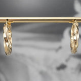 Classic Colors Hoop Earrings Metal Round Twist Punk Earrings
