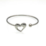 Heart-shaped Open Bracelet For Women Street Taste Geometry Love Gold-color