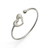 Heart-shaped Open Bracelet For Women Street Taste Geometry Love Gold-color