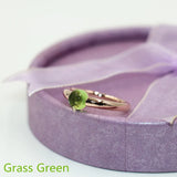 Natural Crystal Wedding Ring Plated in 22 Colors - Birthday Gift