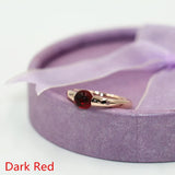 Natural Crystal Wedding Ring Plated in 22 Colors - Birthday Gift