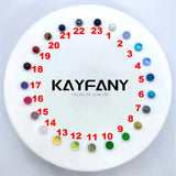 Natural Round Crystal Wedding Ring Plated 23 Colors Women Gift