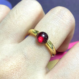 Natural Round Crystal Wedding Ring Plated 23 Colors Women Gift