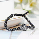 Leopard Head Charm Bracelet Braided Beaded Adjustable Bracelet