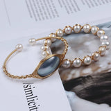 Natural Pearl Bracelet for Women - Lucky Cuff Bracelet