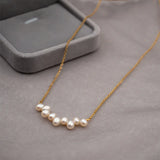 Classic Natural Pearl Necklace for Women Retro Pendant Jewelry Gift