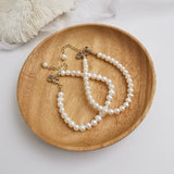 Natural Stone Pearl Pendant Bracelet for Women Lucky Cuff Bracelet
