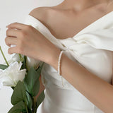 Natural Stone Pearl Pendant Bracelet for Women Lucky Cuff Bracelet