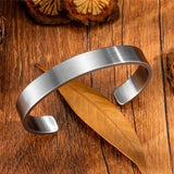 Stainless Steel Men's Cuff Bracelet Bangle Gloss Finish