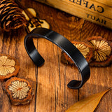 Stainless Steel Men's Cuff Bracelet Bangle Gloss Finish