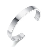 Stainless Steel Men's Cuff Bracelet Bangle Gloss Finish