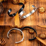 Stainless Steel Men's Cuff Bracelet Bangle Gloss Finish