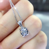 Silver Zircon Crystal Pendant Necklace for Women Choker Gift