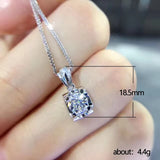 Silver Zircon Crystal Pendant Necklace for Women Choker Gift