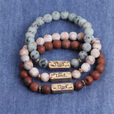 Natural Stone Dad Bracelets For Women Men Jewelry