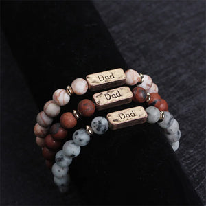 Natural Stone Dad Bracelets For Women Men Jewelry