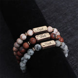 Natural Stone Dad Bracelets For Women Men Jewelry