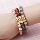 Natural Stone Dad Bracelets For Women Men Jewelry