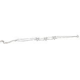 Micro Pave Clear Stones Charm 925 Silver Bracelet For Women