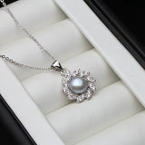 Freshwater Pearl Pendant Necklace 925 Sterling Silver