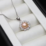 Freshwater Pearl Pendant Necklace 925 Sterling Silver