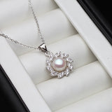 Freshwater Pearl Pendant Necklace 925 Sterling Silver