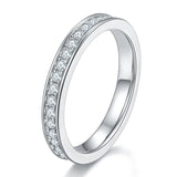 Classic Round Cut Moissanite Women's Ring Pass Diamond Test Fine Jewelry