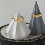 Geometric Oval/Rhombus Ring for Women - Anniversary Gift