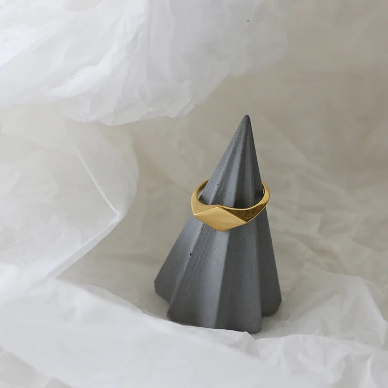 Geometric Oval/Rhombus Ring for Women - Anniversary Gift