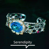 Vintage Exaggerated Oval Zircon Bracelet for Women
