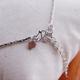 Classic Girl Silver Rose Pendant Bracelet-925 Sterling Silver Bracelet for Women