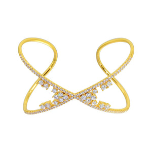 Women's Cubic Zirconia Cuff Bracelet Bangle