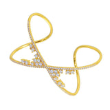 Women's Cubic Zirconia Cuff Bracelet Bangle