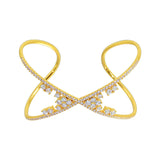 Women's Cubic Zirconia Cuff Bracelet Bangle