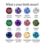 Classic Bride Birthstone Pendant Necklace for Women Mother Stainless Steel