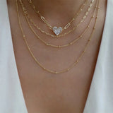 Vintage Silver Geometric Pendant Necklace for Women