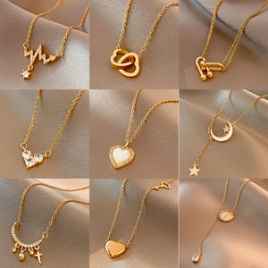 Stainless Steel Necklace Heart Pendant For Women