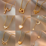 Stainless Steel Necklace Heart Pendant For Women