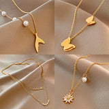 Stainless Steel Necklace Heart Pendant For Women