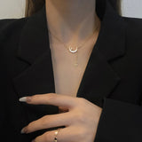Heart Pendant Necklace Crystal Pearl Beads