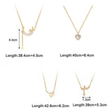 Heart Pendant Necklace Crystal Pearl Beads