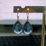 Water Drop Shape CZ Earrings Vintage Bridal Wedding Jewelry