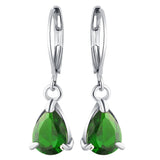 Water Drop Shape CZ Earrings Vintage Bridal Wedding Jewelry