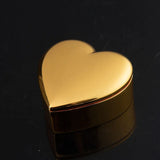 Golden Heart Shape Jewelry Box for Women - Trinket Storage Organizer Chest