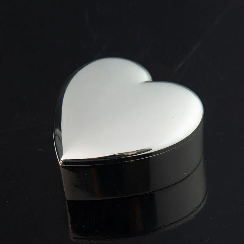 Golden Heart Shape Jewelry Box for Women - Trinket Storage Organizer Chest