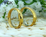 Classic Golden Tungsten Rings for Women Men Lover's Wedding Party Jewelry