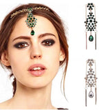 Green Indian Princess Hair Clip Rhinestone Headband