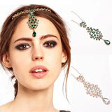 Green Indian Princess Hair Clip Rhinestone Headband
